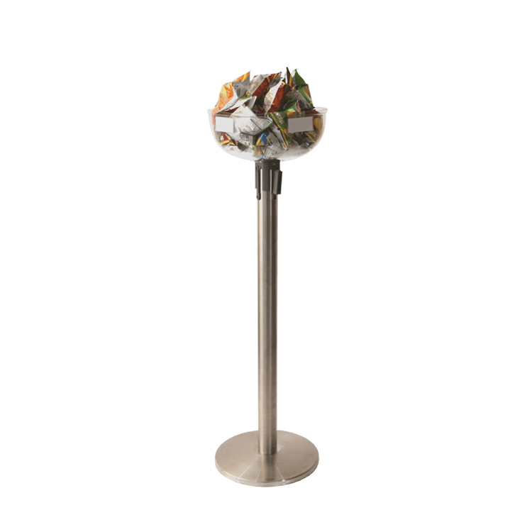 Clear Merchandising Impulse Display Bowl for Belt Stanchion Posts aims to stimulate consumers' impulse buys when consuming