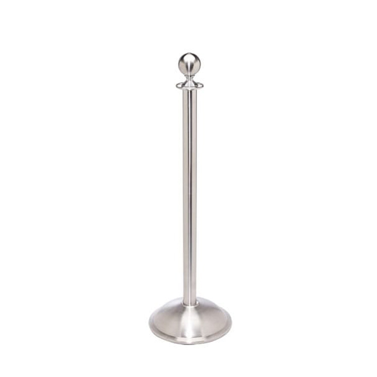 Dome Base 40" Sanding Stainless Steel Chrome Ball Top Event Rope Barriers feature sanding (matte) stainless steel finish