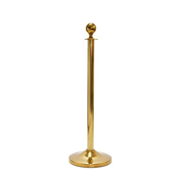 Metal 40" Brass Ball Top Rope Stanchions Red Carpet Barrier Sets are a must-have for creating a luxurious, upscale