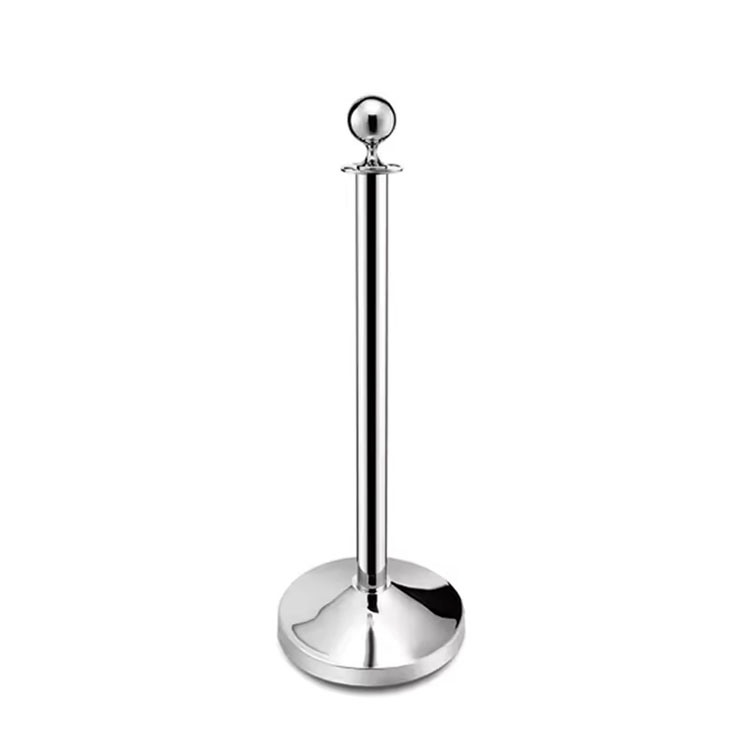 Slope Base Stainless Steel Chrome 40" Ball Top Event Entrance Rope Dividers feature a robust 75mm heavy-duty slope base
