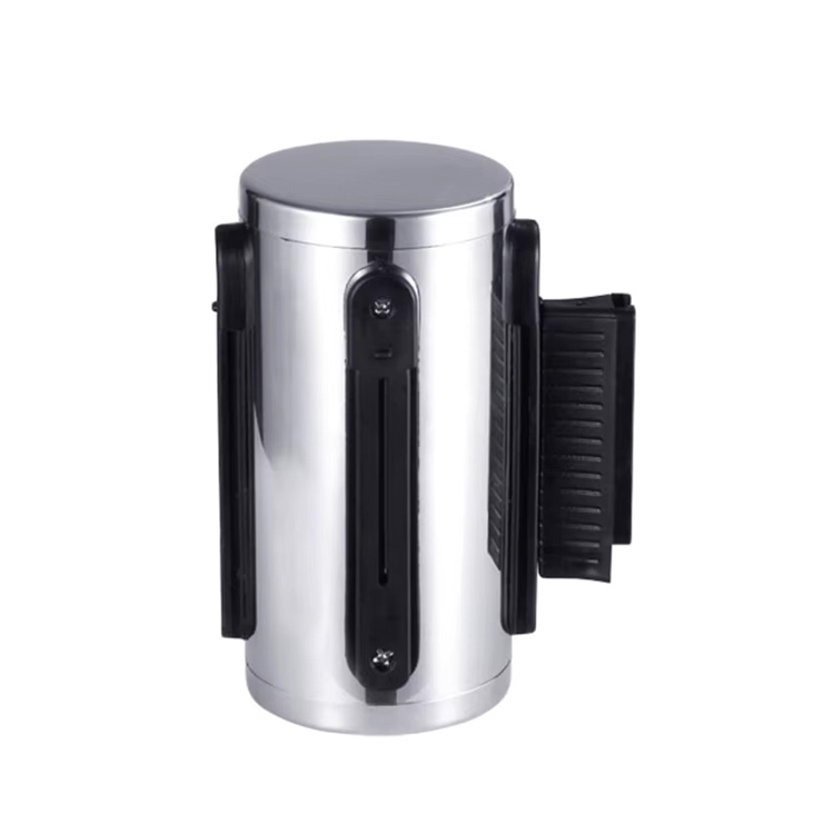 Slow Retracting System Metal Removable Wall Mounts Retractable Belt Stanchions feature a steel case that mounts to a wall