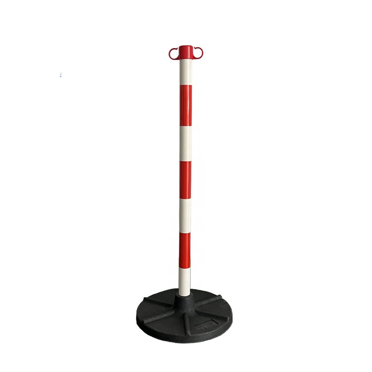 37″ Chain Barrier Posts & Safety Road Waring Posts with Solid Rubber Base