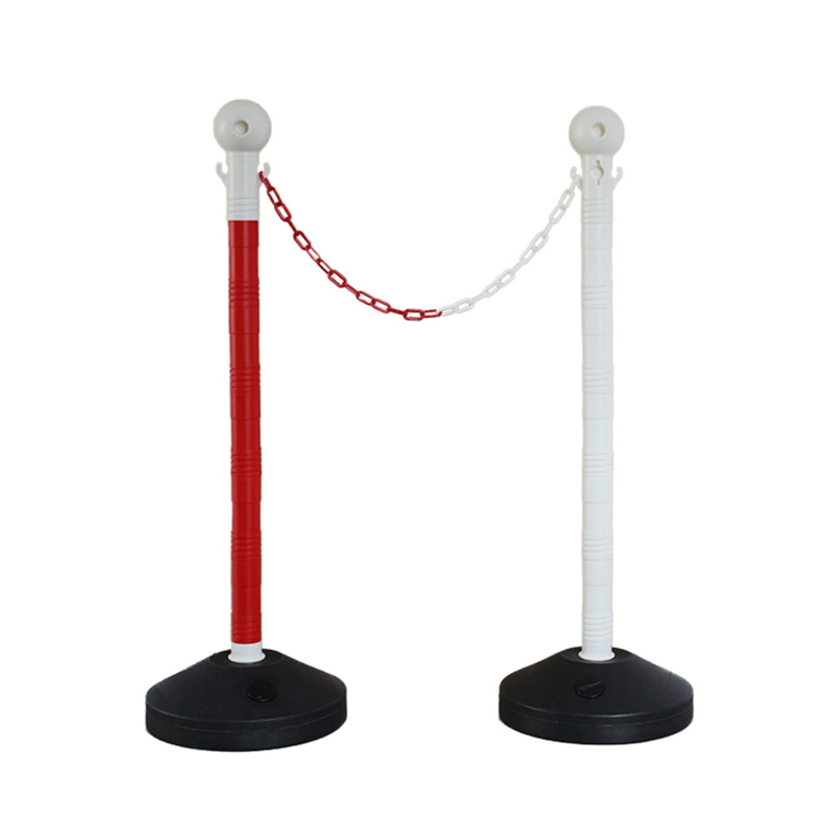Lightweight 39″ Ball Top Plastic Stanchion Posts with Black Water Filled Base