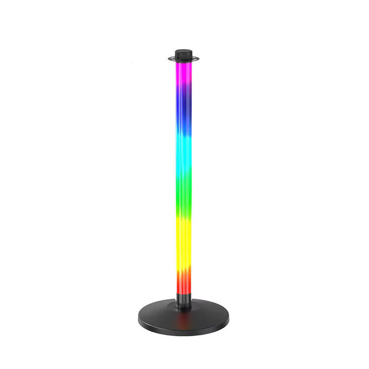 Remote Control 40" Flat Top LED Rope Barrier System with Cast Iron Base features a lighted PVC post that runs up to 5 hours