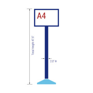 Size of 11x8.5 Landscape Orientation Advertising Display Sign Stands
