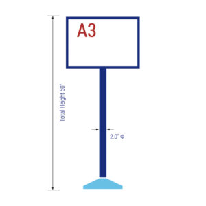 Size of 17x11 Landscape Orientation Advertising Display Sign Stands