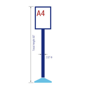 Size of 8.5x11 Portrait Orientation Advertising Display Sign Stands