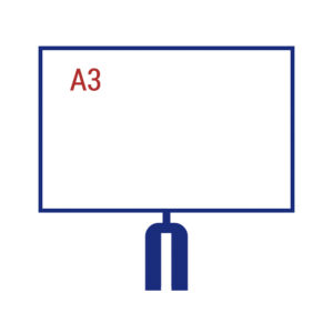 Size of Metal Black Retractable Barriers Sign Frames 11x17 Inch Landscape