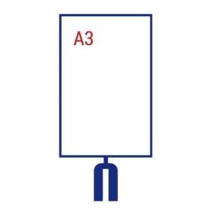 Size of Metal Black Retractable Barriers Sign Frames 11x17 Inch Portrait