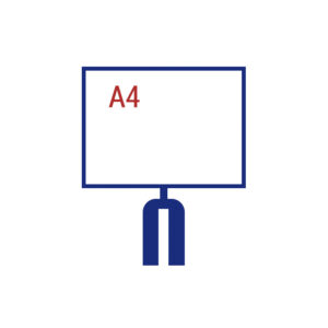 Size of Metal Black Retractable Barriers Sign Frames 8.5X11 Inch Landscape