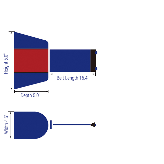 Size of Plastic ABS Magnetic Wall Mounts Crowd Control Belt Barriers-6.0 Inch